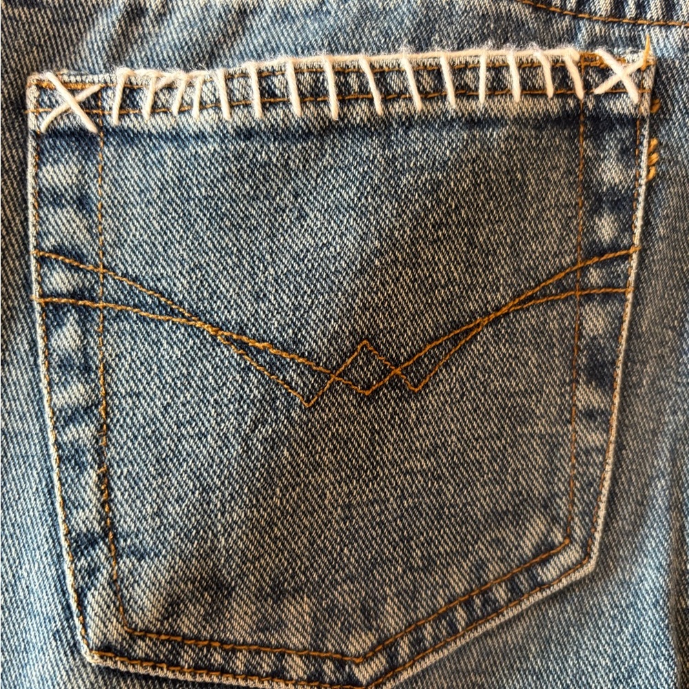 Revolt Y2K Crochet Flare Jeans | Boho Granny Square Patchwork Denim Size 27 - Picture 7 of 9